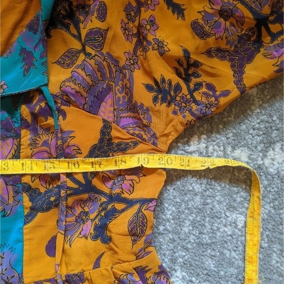 NWT Anthropologie Romantic Silk Tunic Floral Long Sleeve Boho Dress Medium - Picture 6 of 9